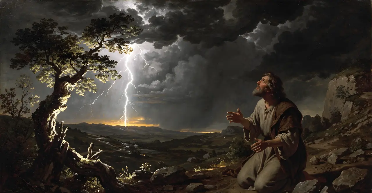 Job 37:1-6 — Job, oil painting · TruthPrints