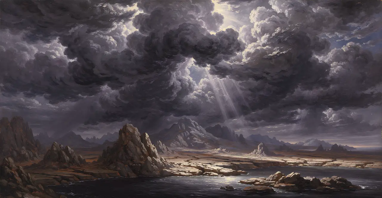 Job 38:9-15 — Job, oil painting · TruthPrints