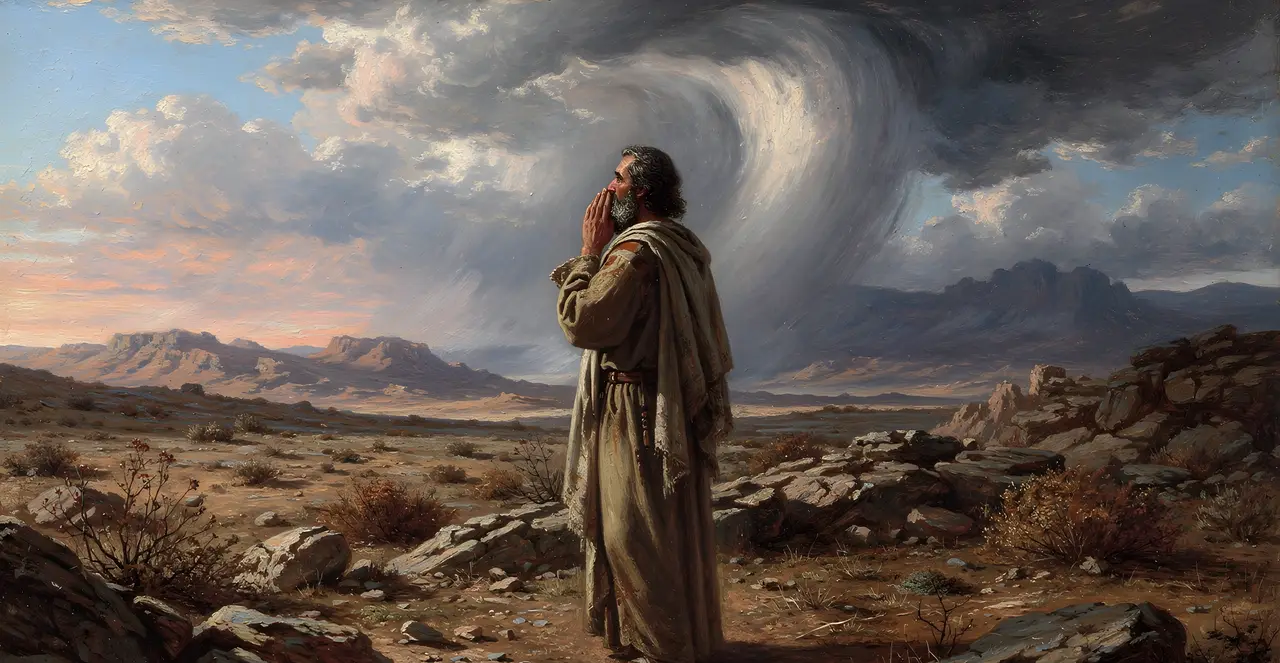 Job 40:1-8 — Job, oil painting · TruthPrints