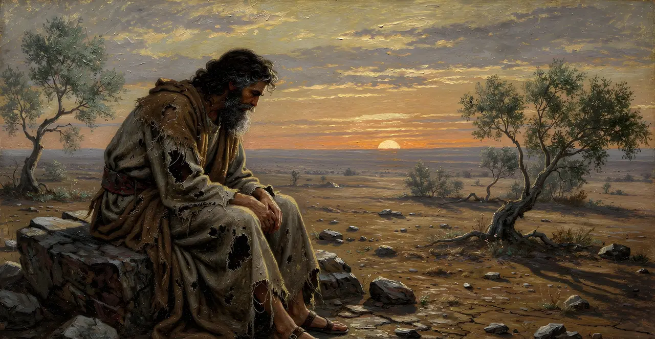 Job 9:22-27 — Job, oil painting · TruthPrints