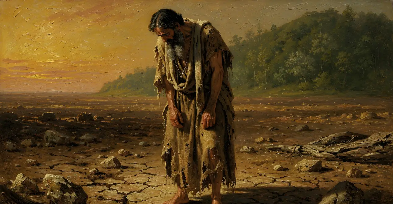 Job 9:28-34 — Job, oil painting · TruthPrints