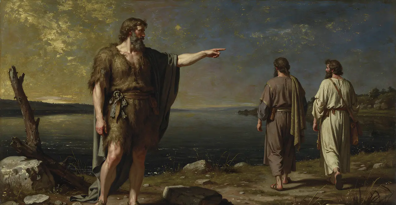 John 1:34-39 — John, oil painting · TruthPrints