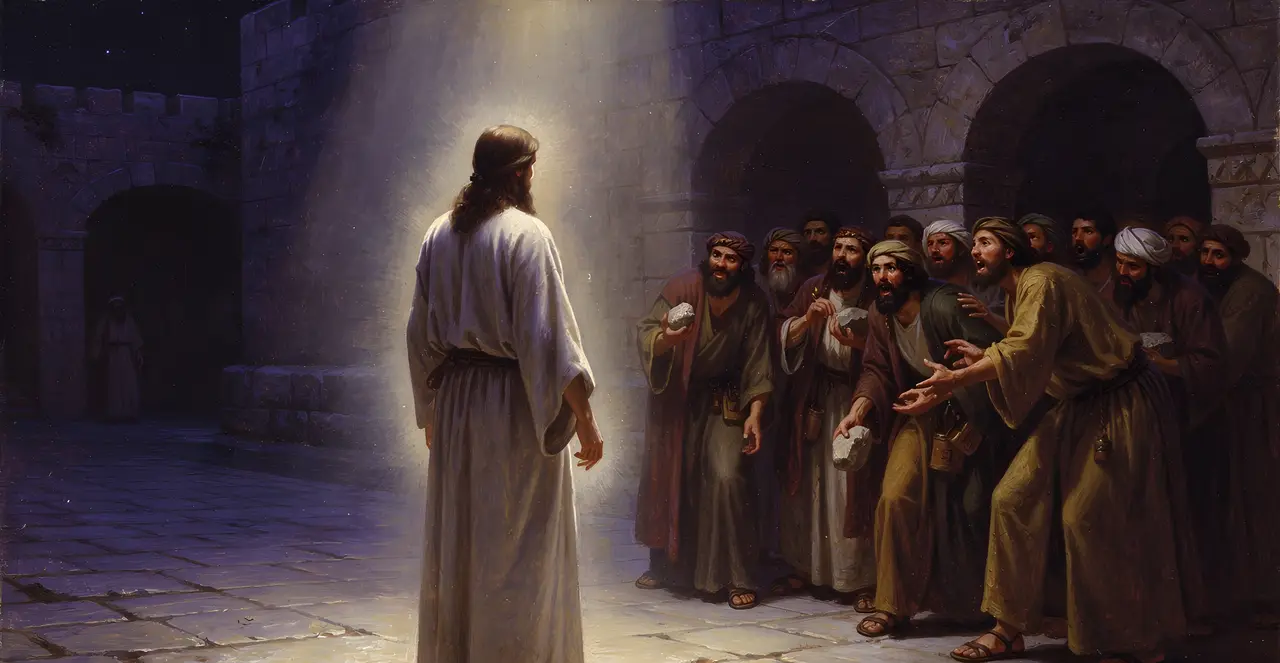 John 10:31-35 — John, oil painting · TruthPrints