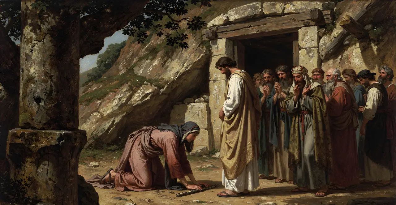 John 11:32-37 — John, oil painting · TruthPrints