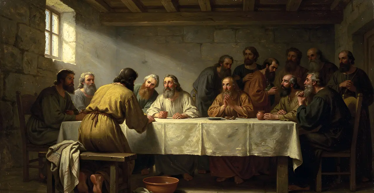 John 13:1-4 — John, oil painting · TruthPrints