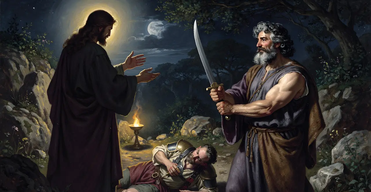 John 18:10-14 — John, oil painting · TruthPrints