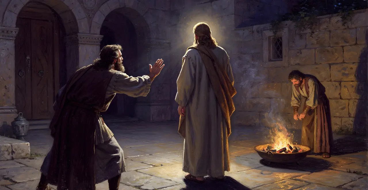 John 18:22-25 — John, oil painting · TruthPrints
