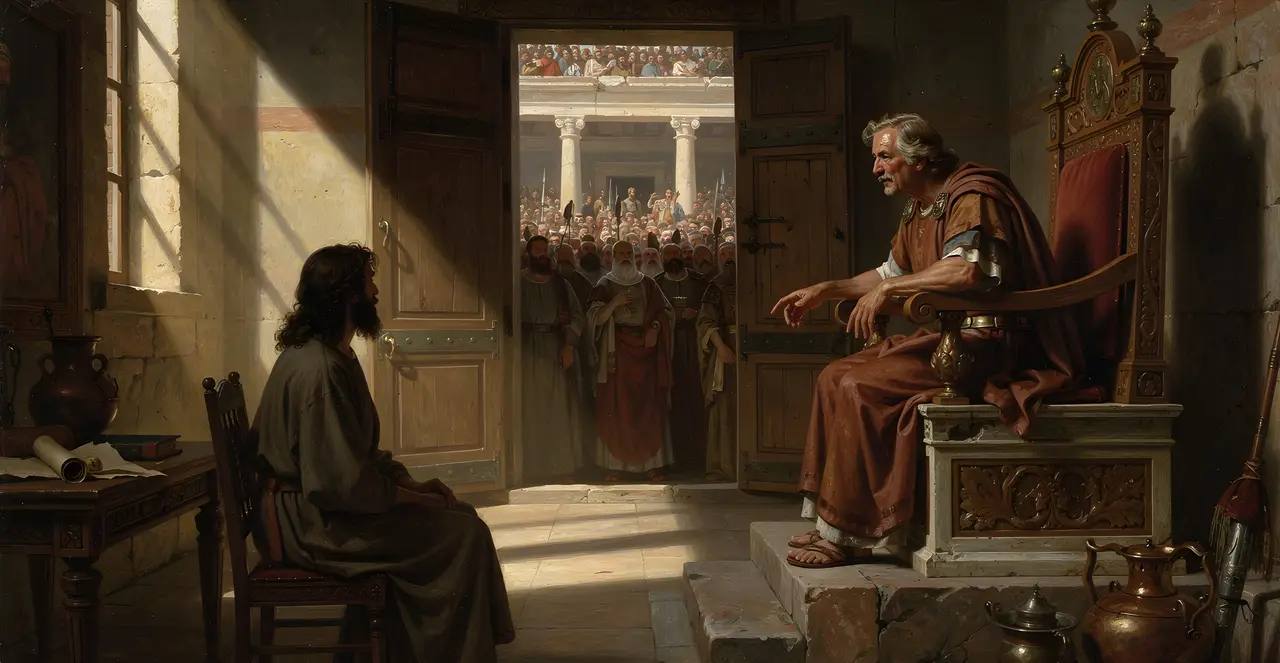 John 19:6-9 — John, oil painting · TruthPrints