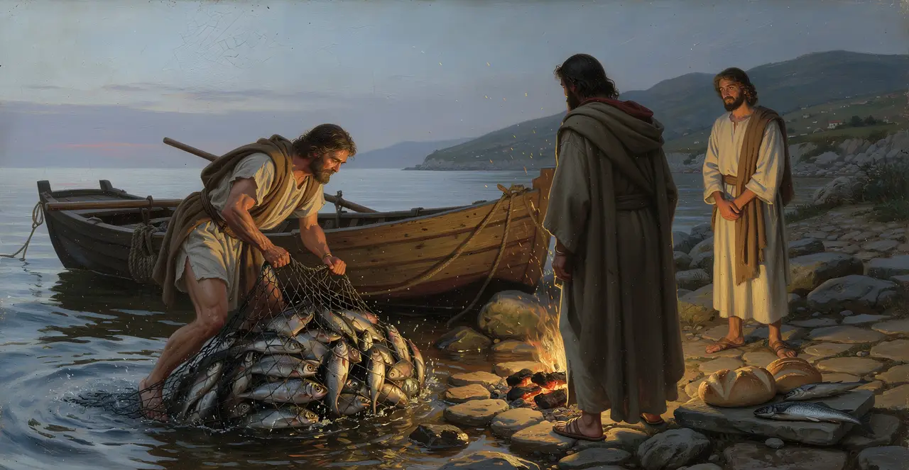 Johannes 21,9-13 — Johannes, Ölgemälde · TruthPrints