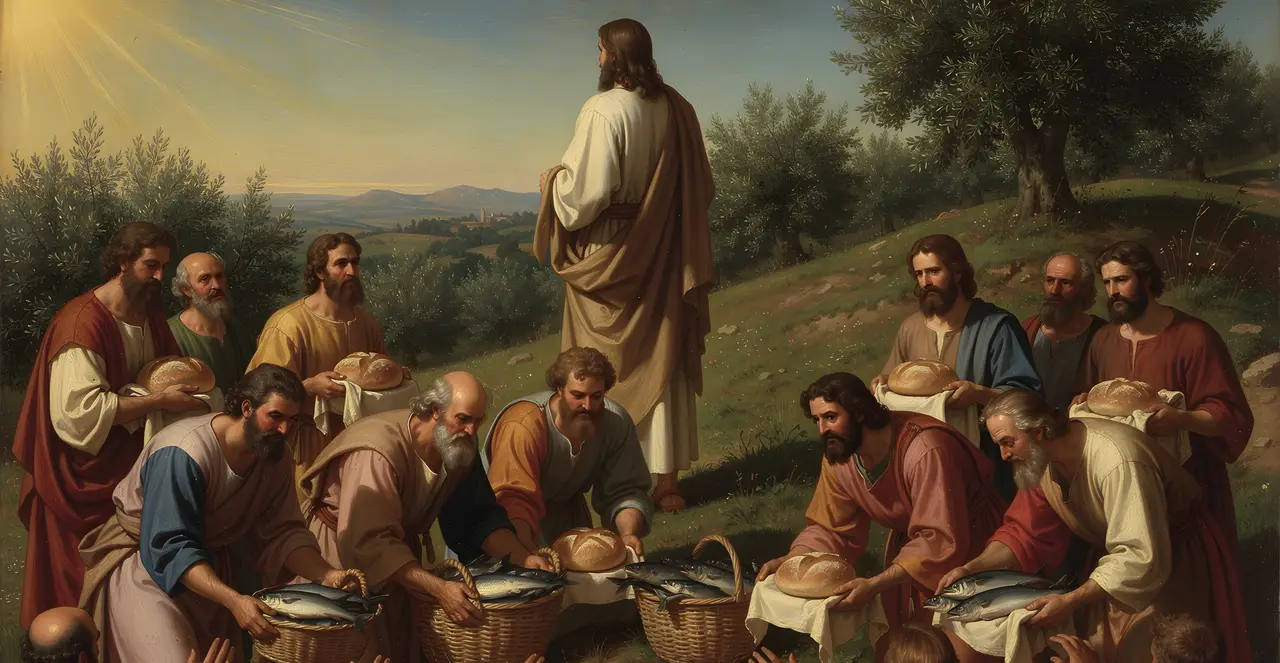 John 6:11-14 — John, oil painting · TruthPrints