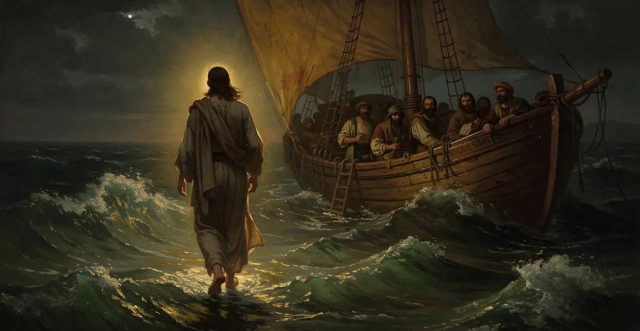 John 6:15-20 — John, oil painting · TruthPrints