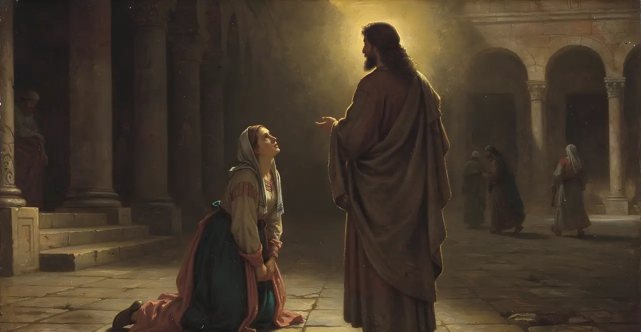 John 8:11-14 — John, oil painting · TruthPrints