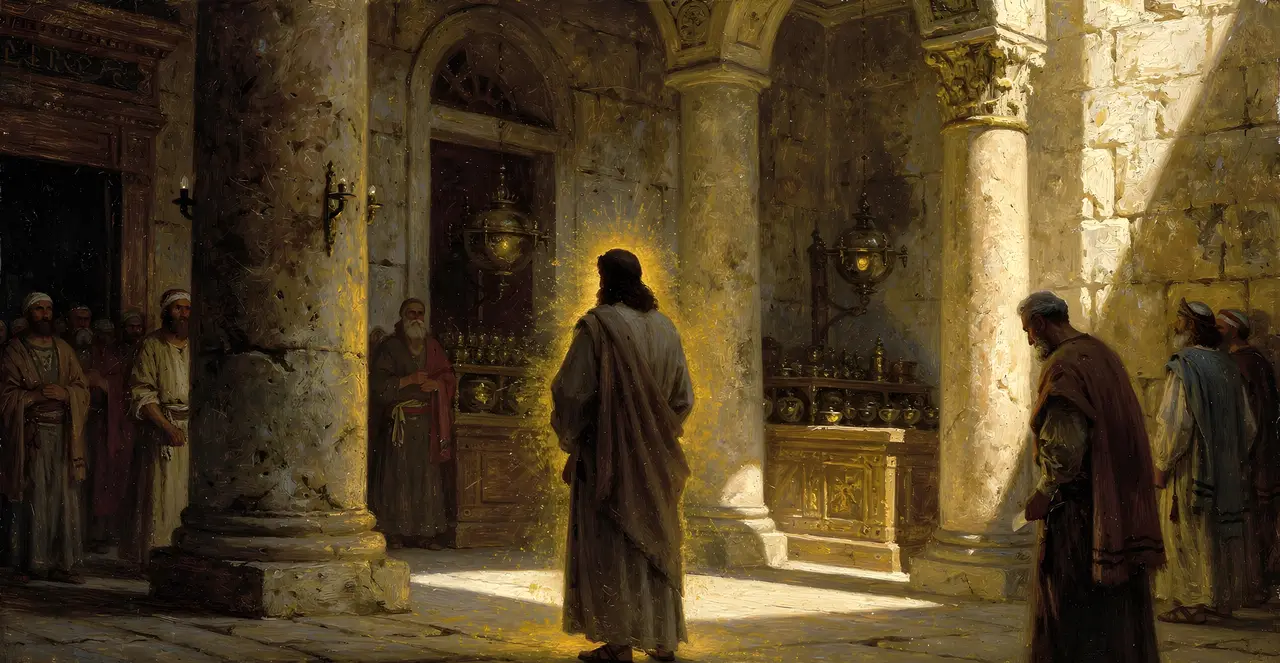 John 8:20-23 — John, oil painting · TruthPrints