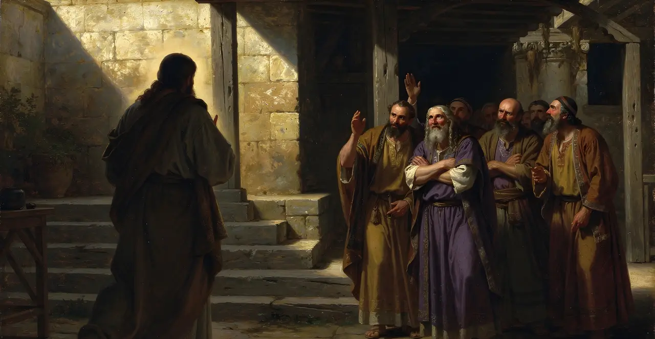 John 8:33-38 — John, oil painting · TruthPrints