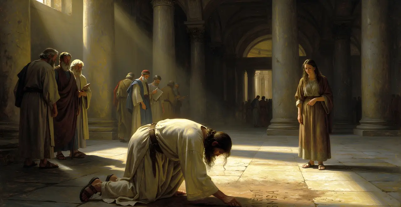 Johannes 8,7-10 — Johannes, Ölgemälde · TruthPrints