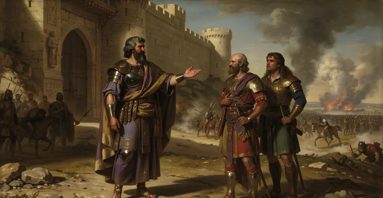 Joshua 10:19-22 — Joshua, oil painting · TruthPrints