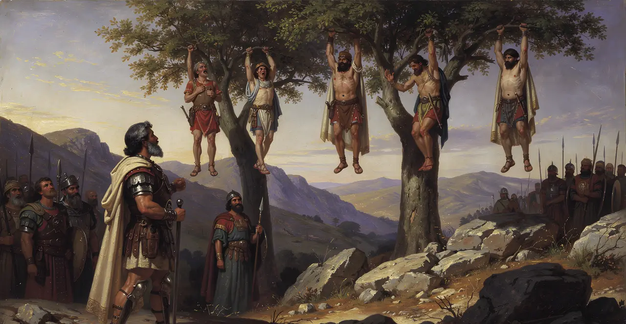Joshua 10:25-27 — Joshua, oil painting · TruthPrints