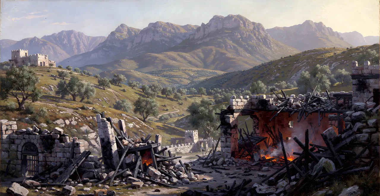 Joshua 11:21-23 — Joshua, oil painting · TruthPrints
