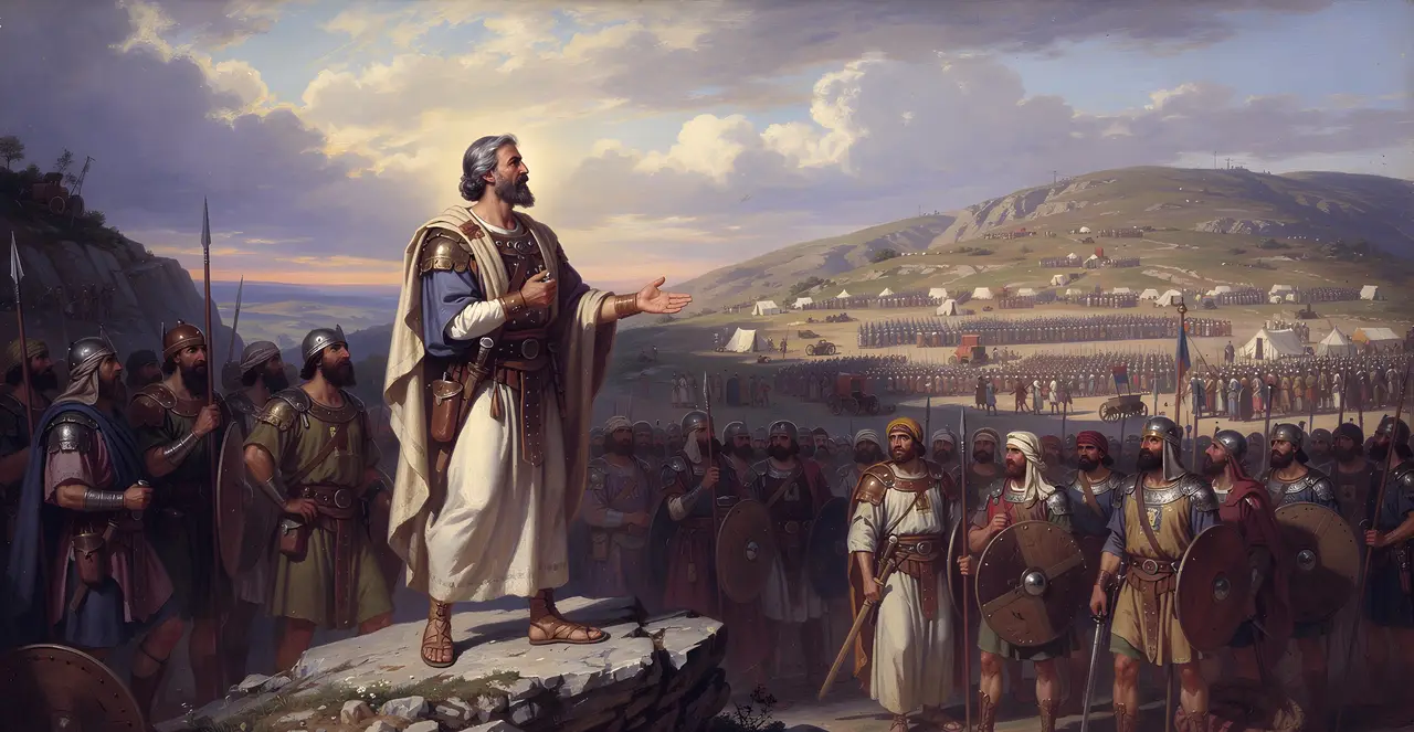 Joshua 11:4-7 — Joshua, oil painting · TruthPrints