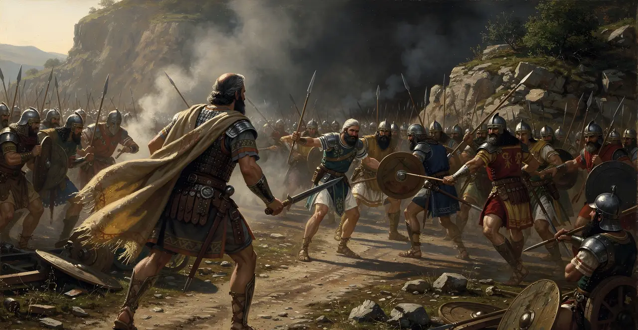 Joshua 11:8-10 — Joshua, oil painting · TruthPrints