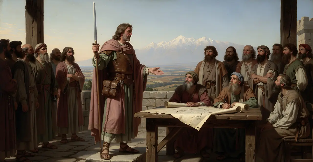 Josua 13,4-7 — Josua, Ölgemälde · TruthPrints