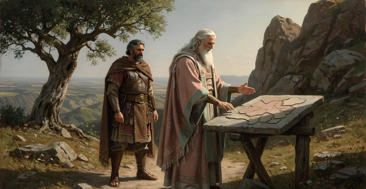 Joshua 14:1-3 — Joshua, oil painting · TruthPrints