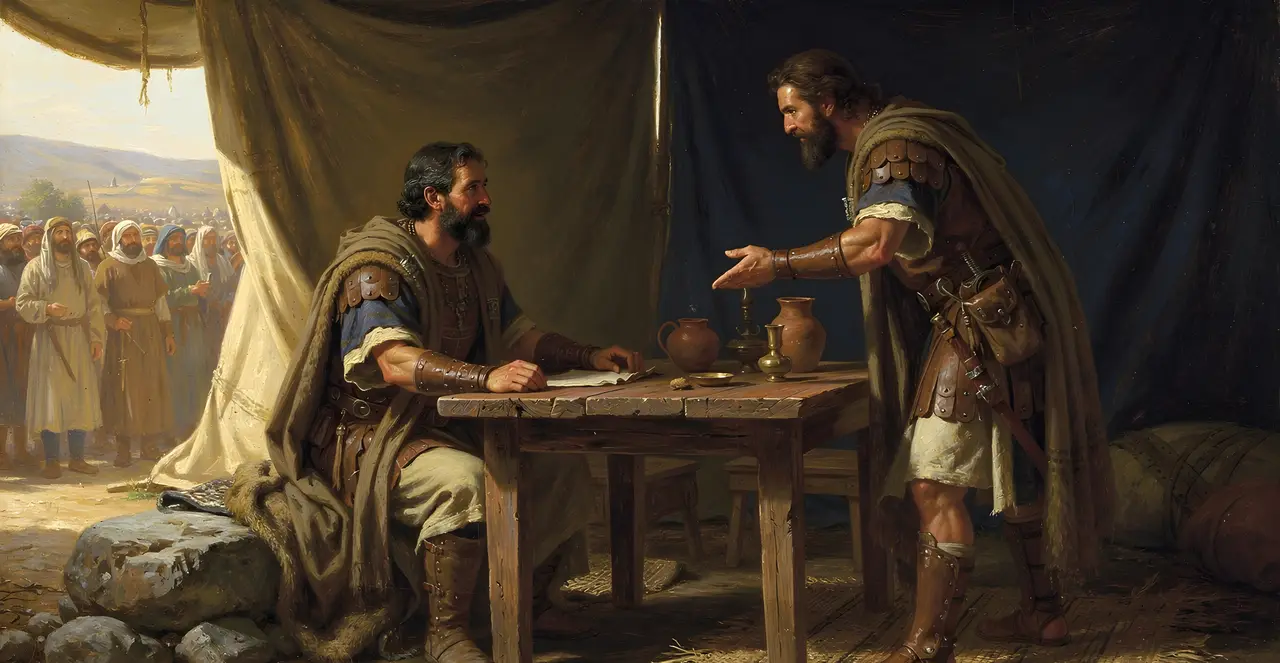 Josua 17,1-2 — Josua, Ölgemälde · TruthPrints
