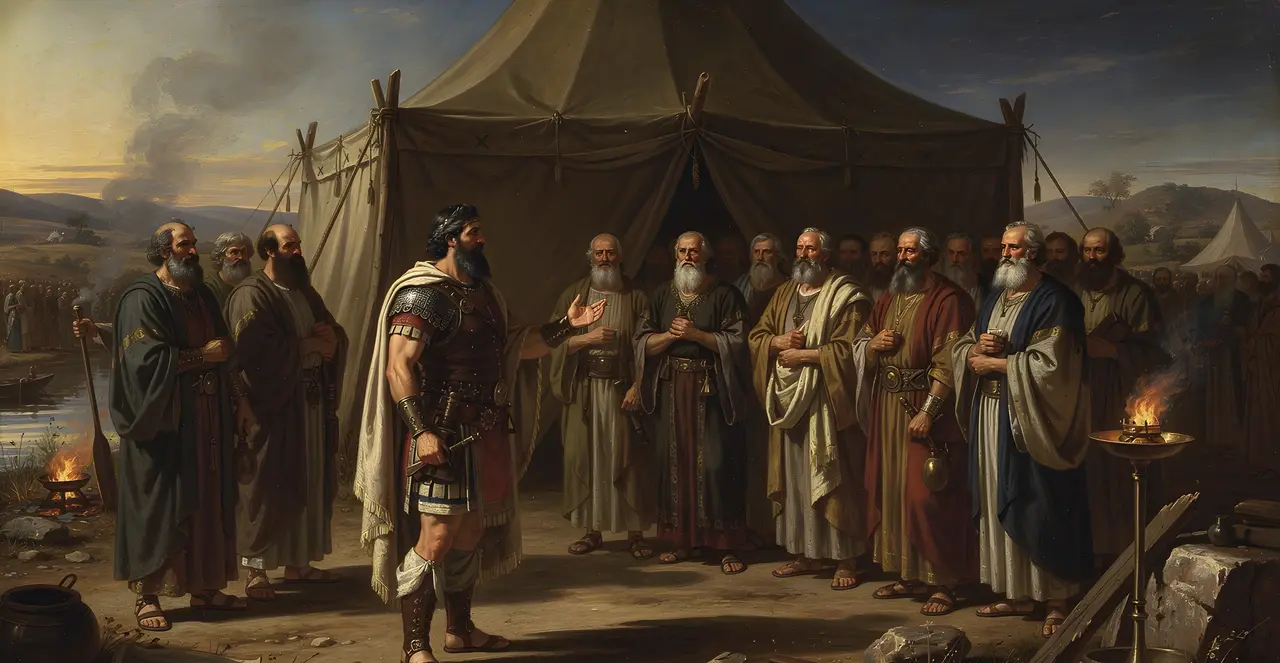 Joshua 18:1-4 — Joshua, oil painting · TruthPrints