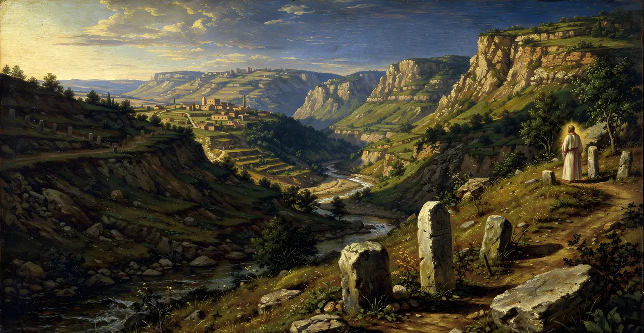 Joshua 18:11-13 — Joshua, oil painting · TruthPrints