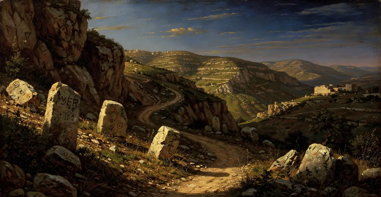 Joshua 18:14-15 — Joshua, oil painting · TruthPrints