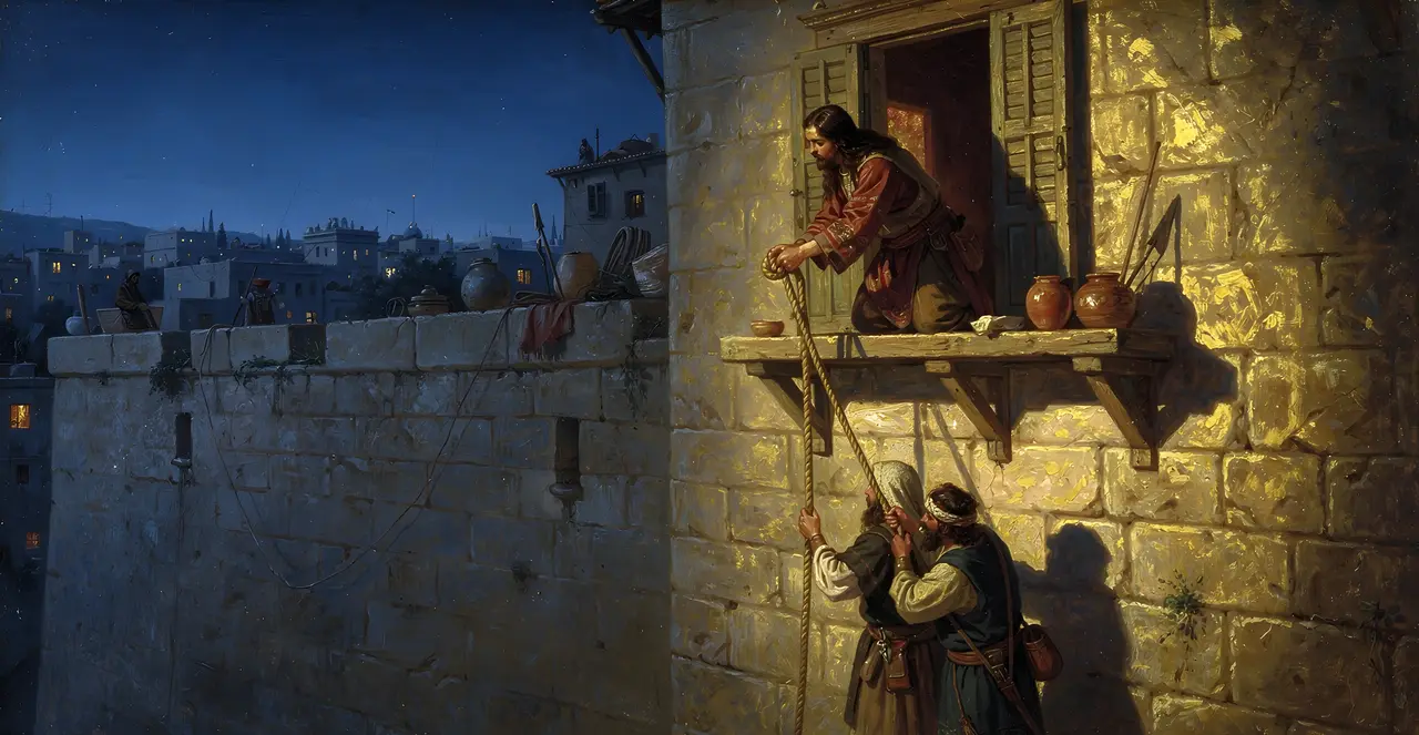 Joshua 2:15-17 — Joshua, oil painting · TruthPrints