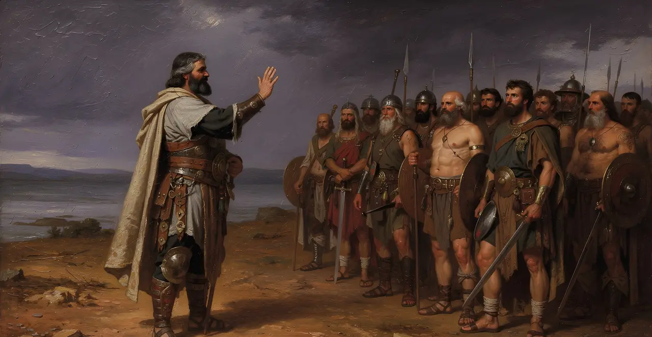 Joshua 22:5-7 — Joshua, oil painting · TruthPrints