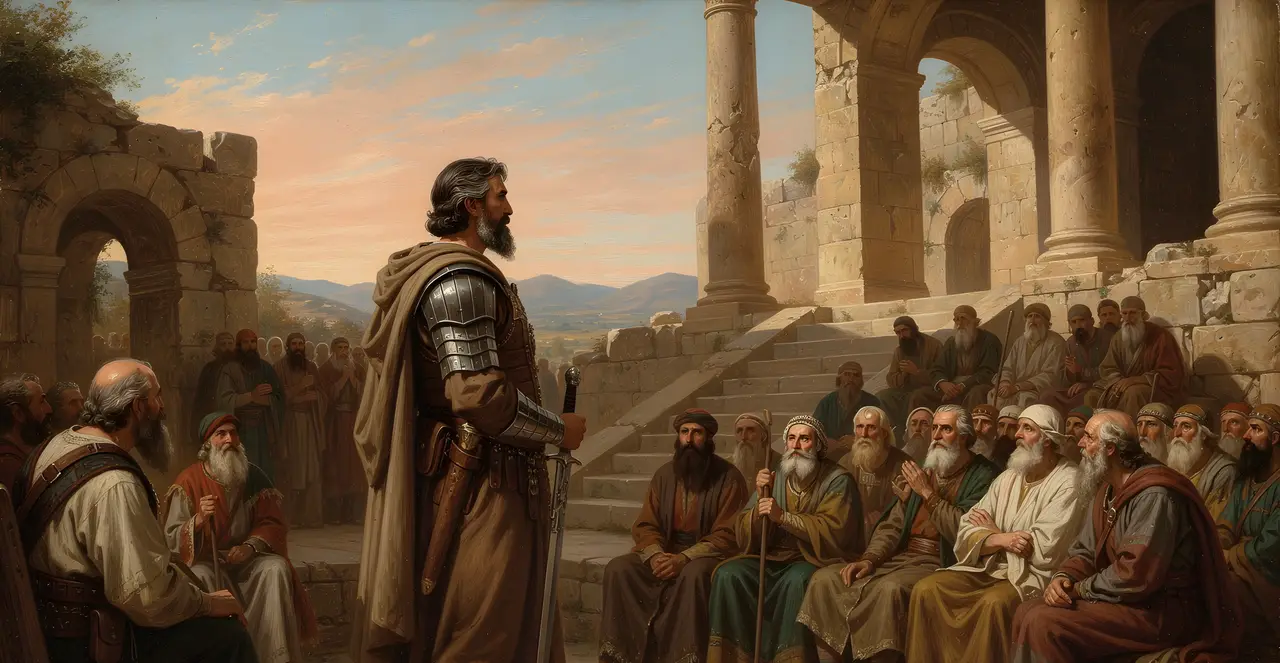 Joshua 24:1-3 — Joshua, oil painting · TruthPrints