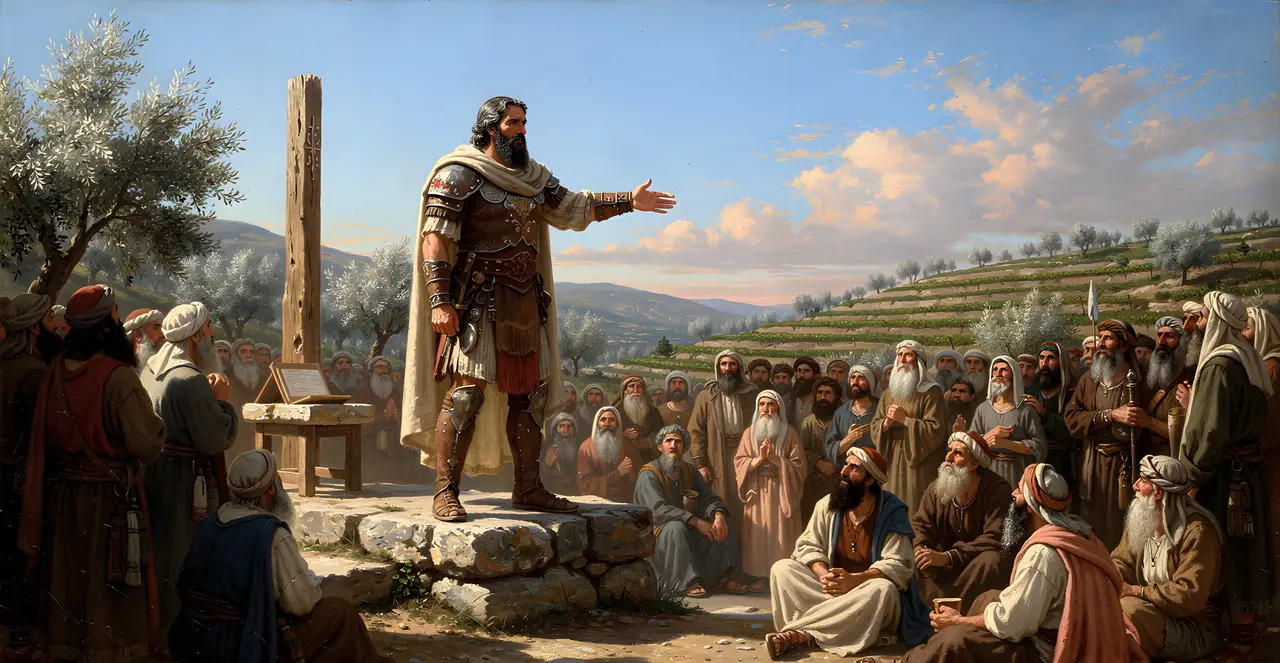 Josua 24,13-14 — Josua, Ölgemälde · TruthPrints