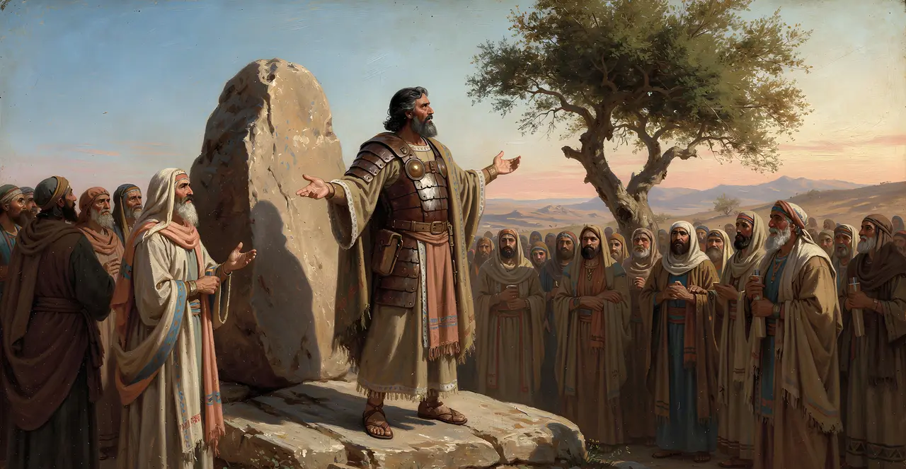 Joshua 24:15-16 — Joshua, oil painting · TruthPrints