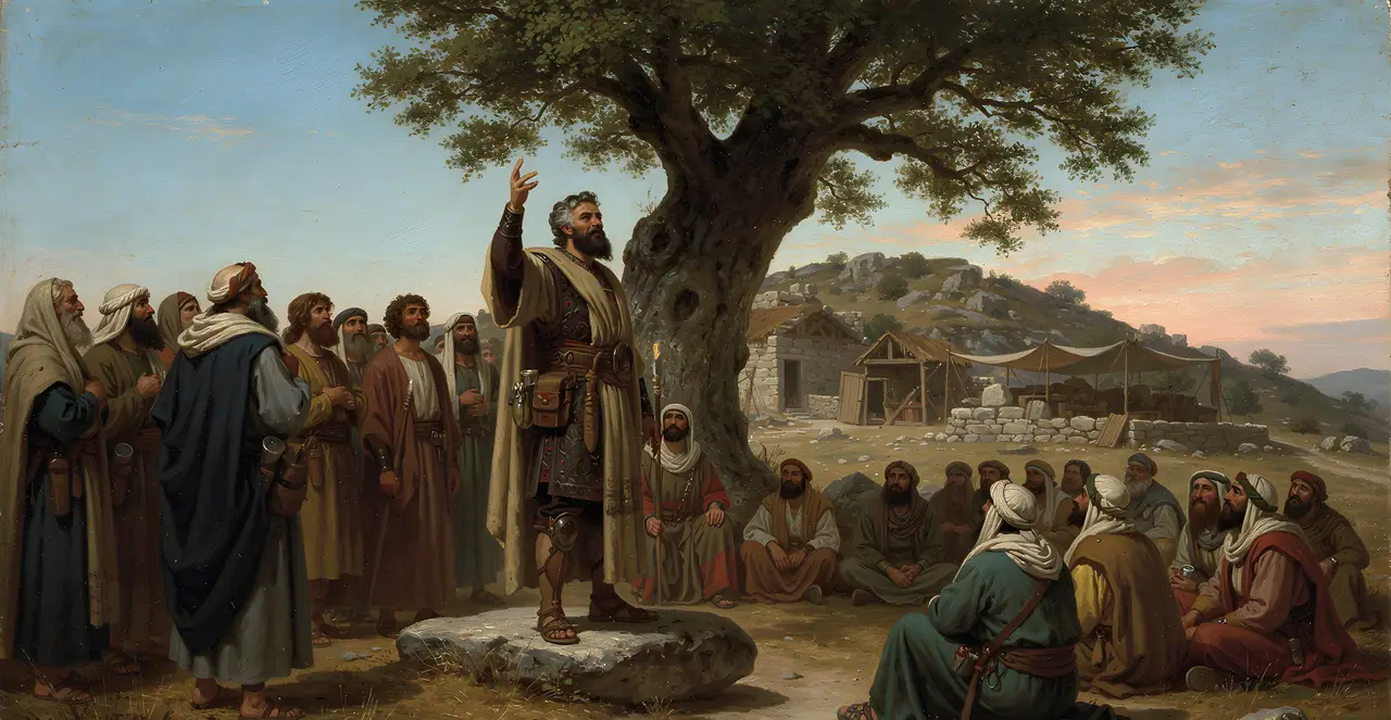 Joshua 24:23-26 — Joshua, oil painting · TruthPrints