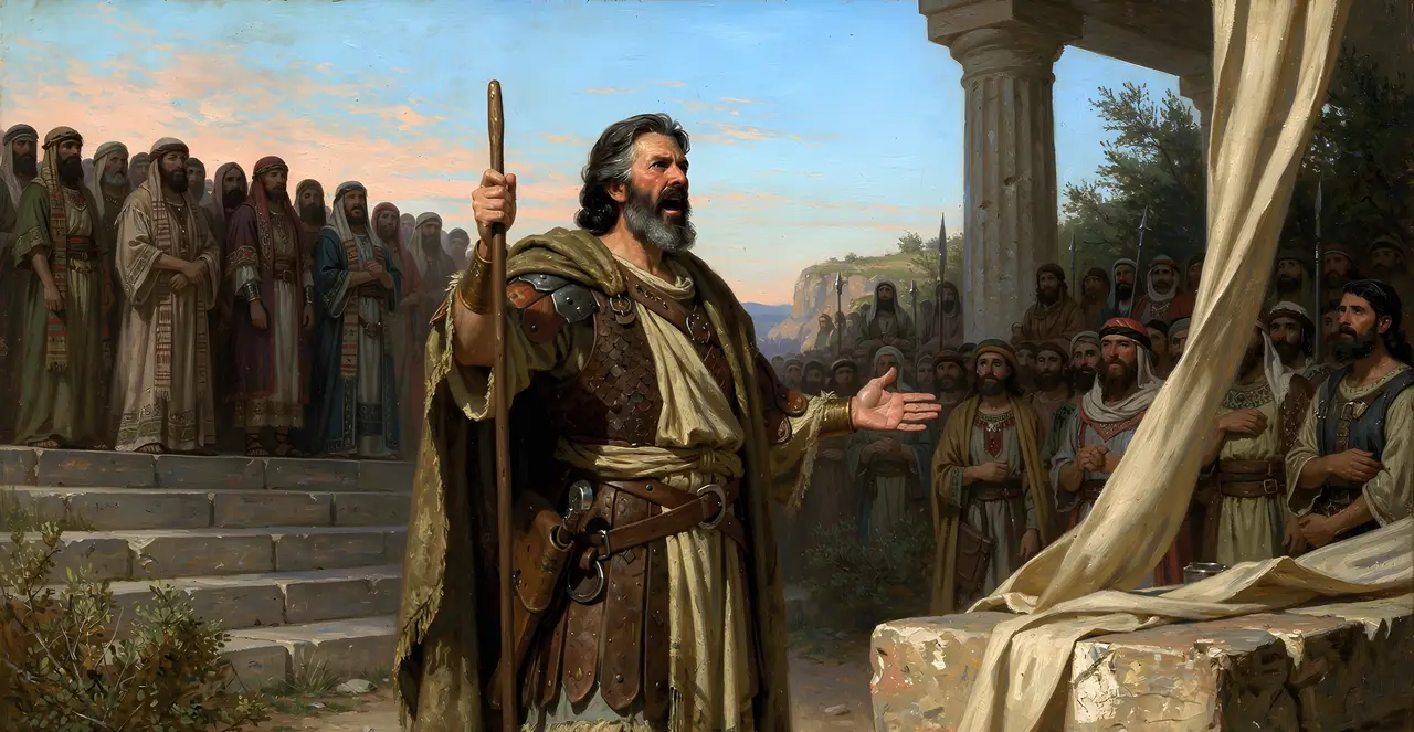 Joshua 24:4-6 — Joshua, oil painting · TruthPrints