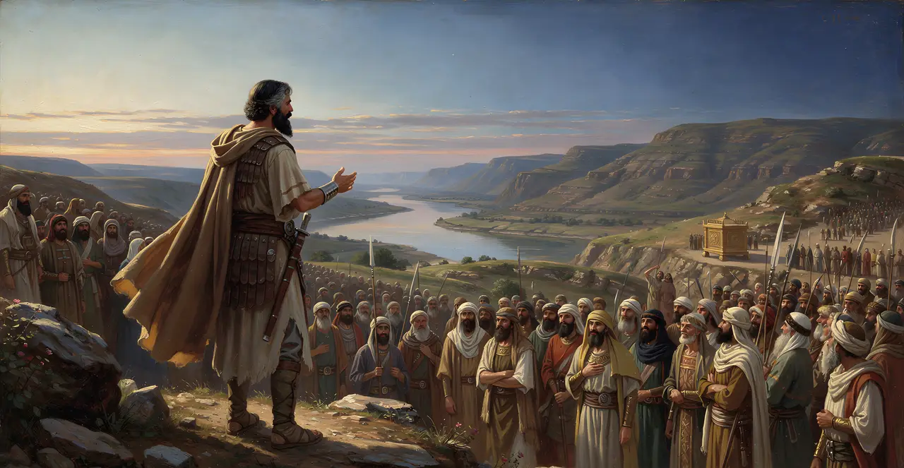 Josua 3,10-12 — Josua, Ölgemälde · TruthPrints