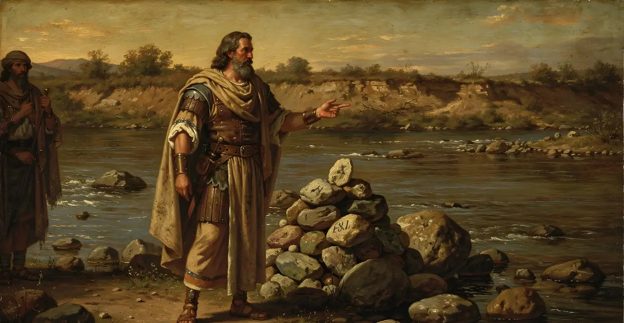 Josua 4,21-24 — Josua, Ölgemälde · TruthPrints