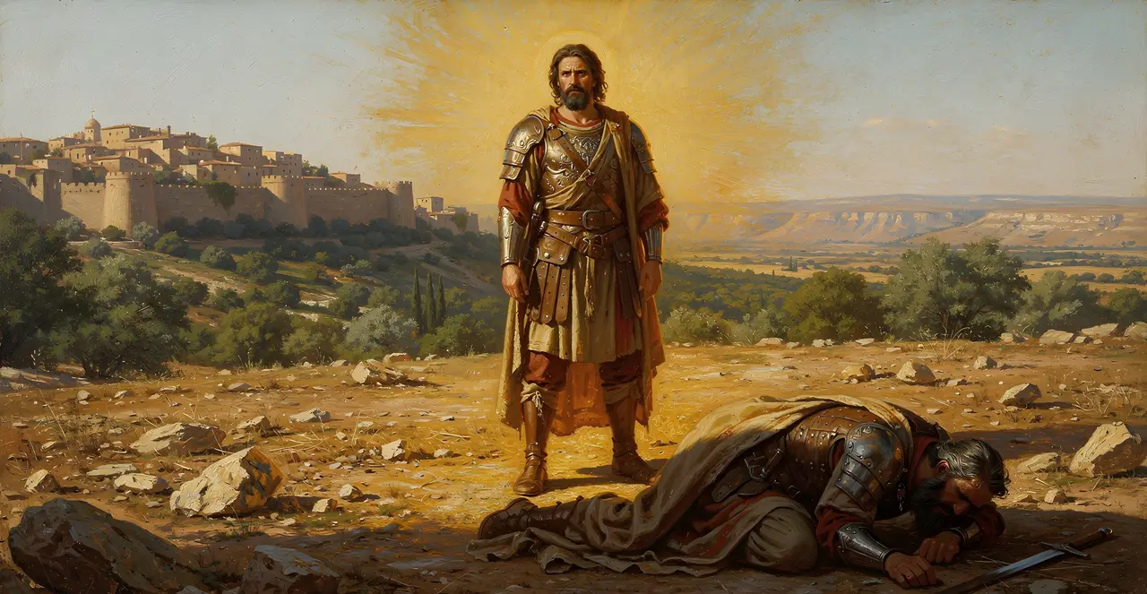 Joshua 5:14-15 — Joshua, oil painting · TruthPrints