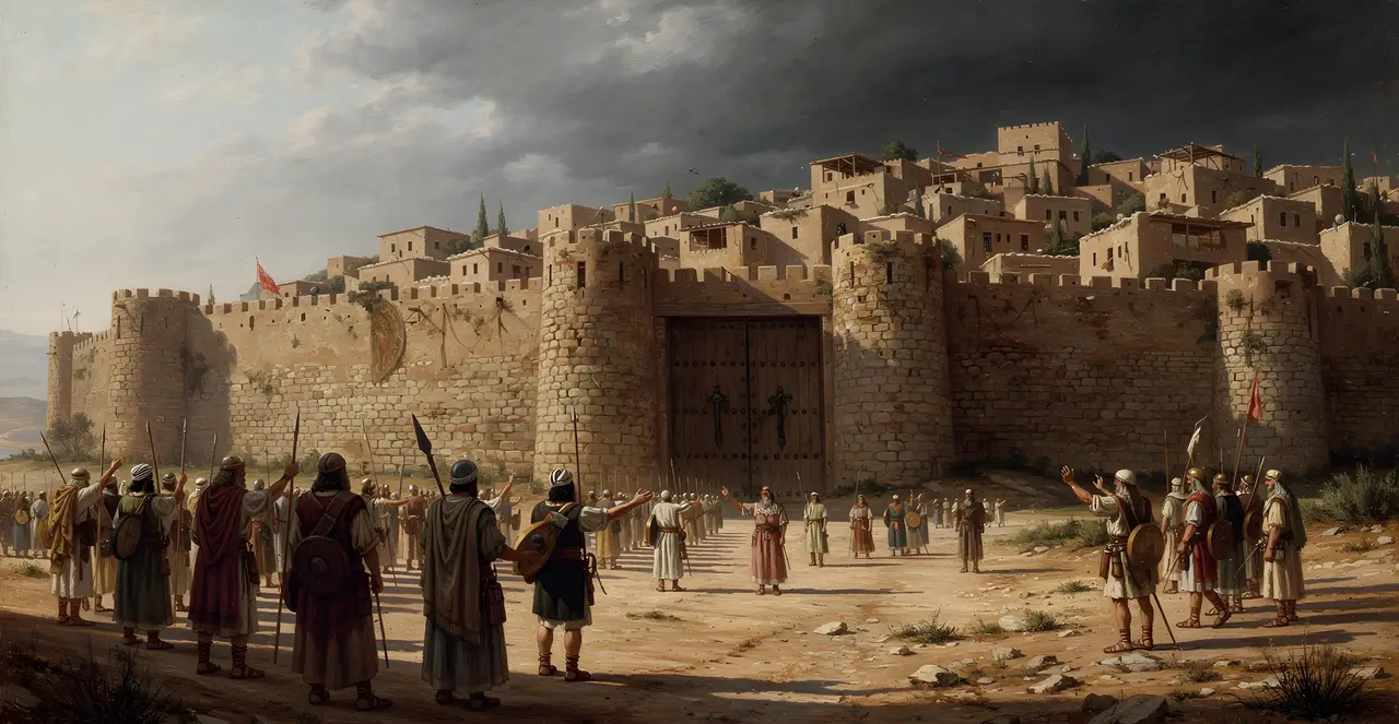 Joshua 6:1-4 — Joshua, oil painting · TruthPrints