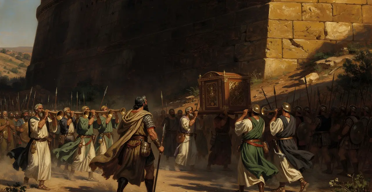 Joshua 6:11-14 — Joshua, oil painting · TruthPrints