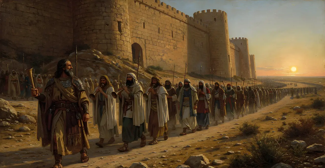 Joshua 6:15-17 — Joshua, oil painting · TruthPrints