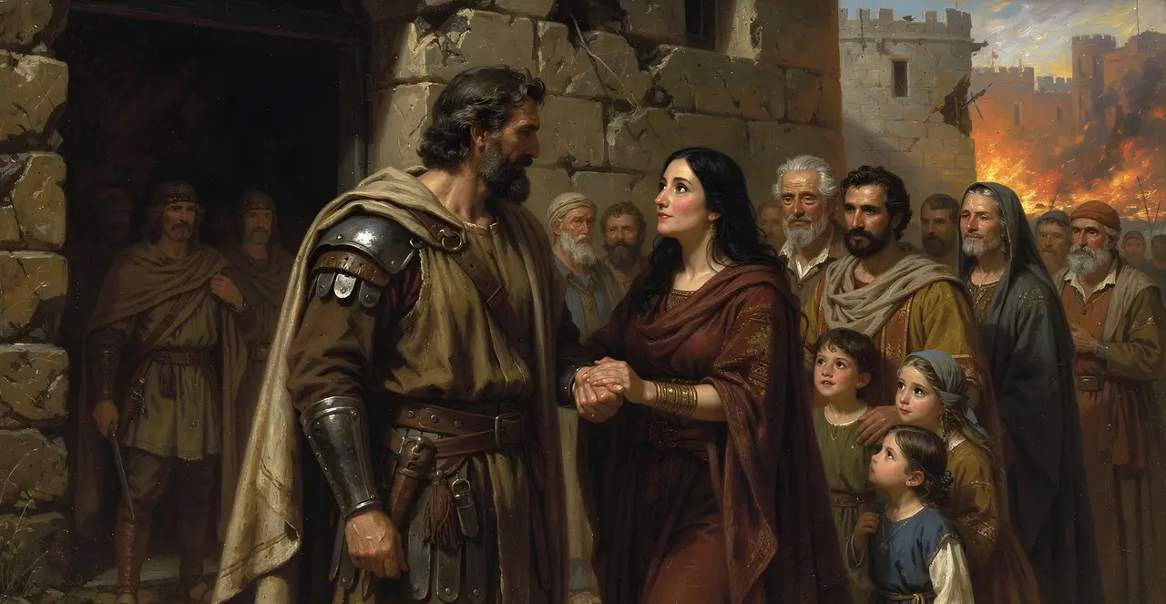 Joshua 6:22-24 — Joshua, oil painting · TruthPrints