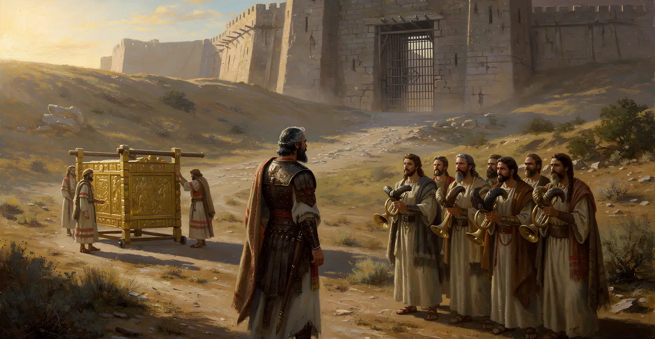 Joshua 6:5-7 — Joshua, oil painting · TruthPrints