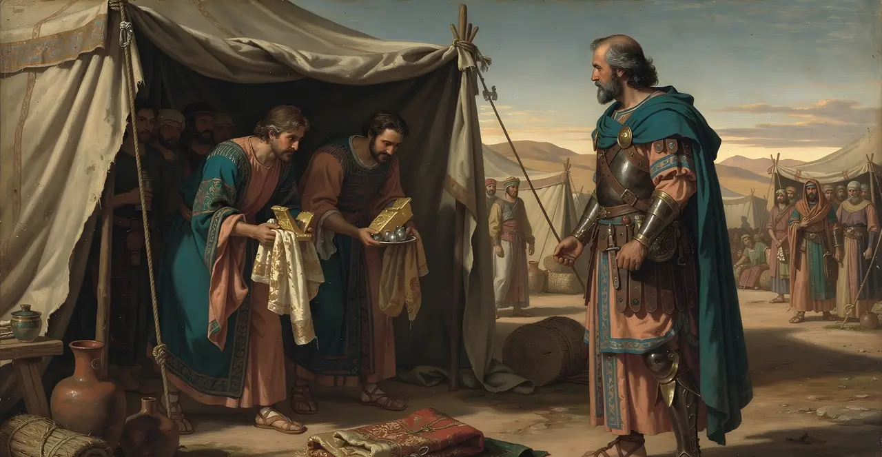 Josua 7,22-24 — Josua, Ölgemälde · TruthPrints