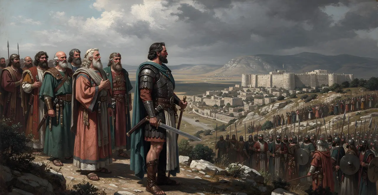 Joshua 8:10-12 — Joshua, oil painting · TruthPrints