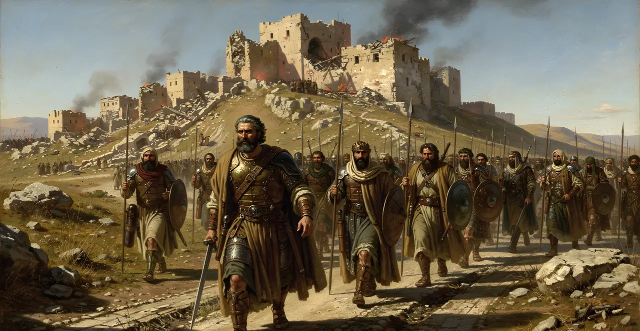 Joshua 8:24-26 — Joshua, oil painting · TruthPrints