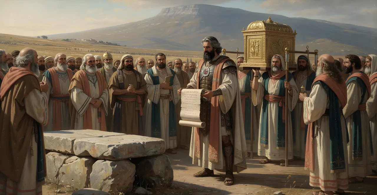 Joshua 8:35 — Joshua, oil painting · TruthPrints