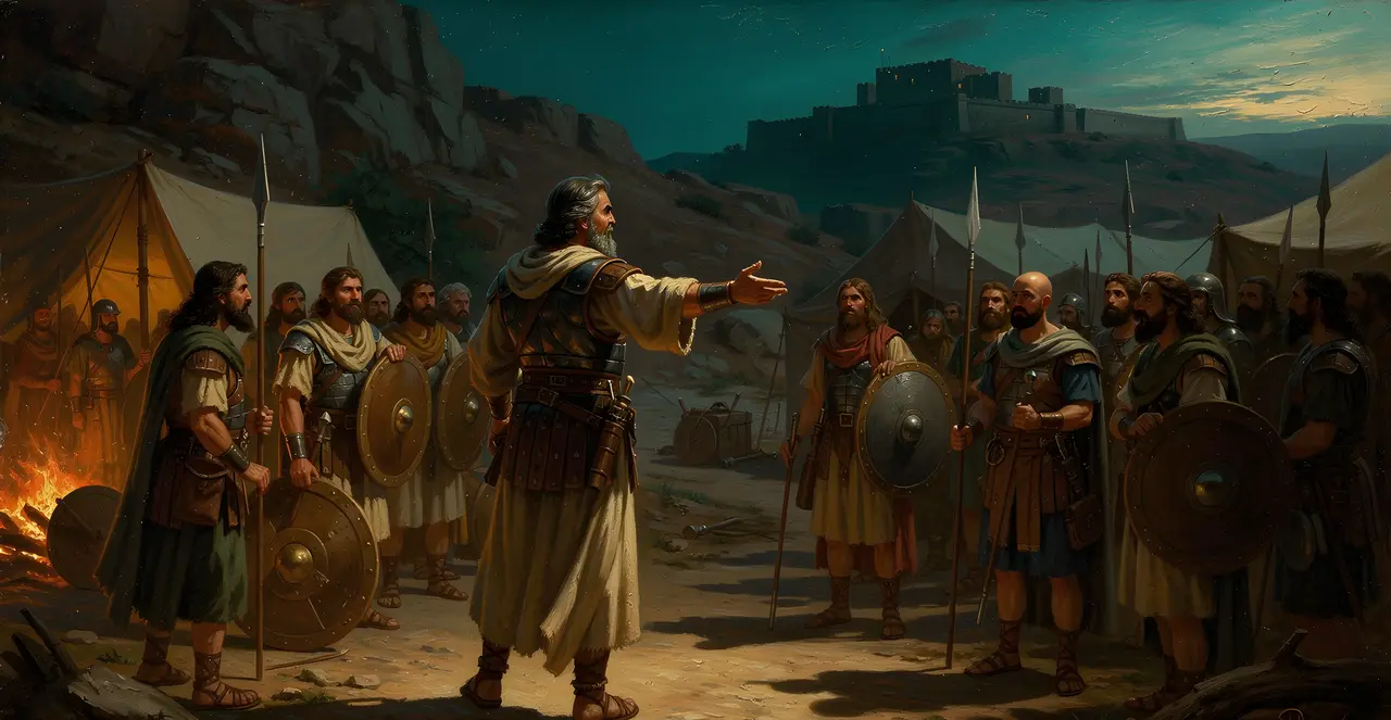 Joshua 8:7-9 — Joshua, oil painting · TruthPrints
